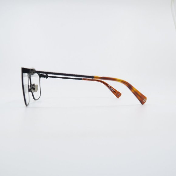 John Varvatos V182 55mm Matte Black and Light Brown New Men's Eyeglasses. - Picture 5 of 8